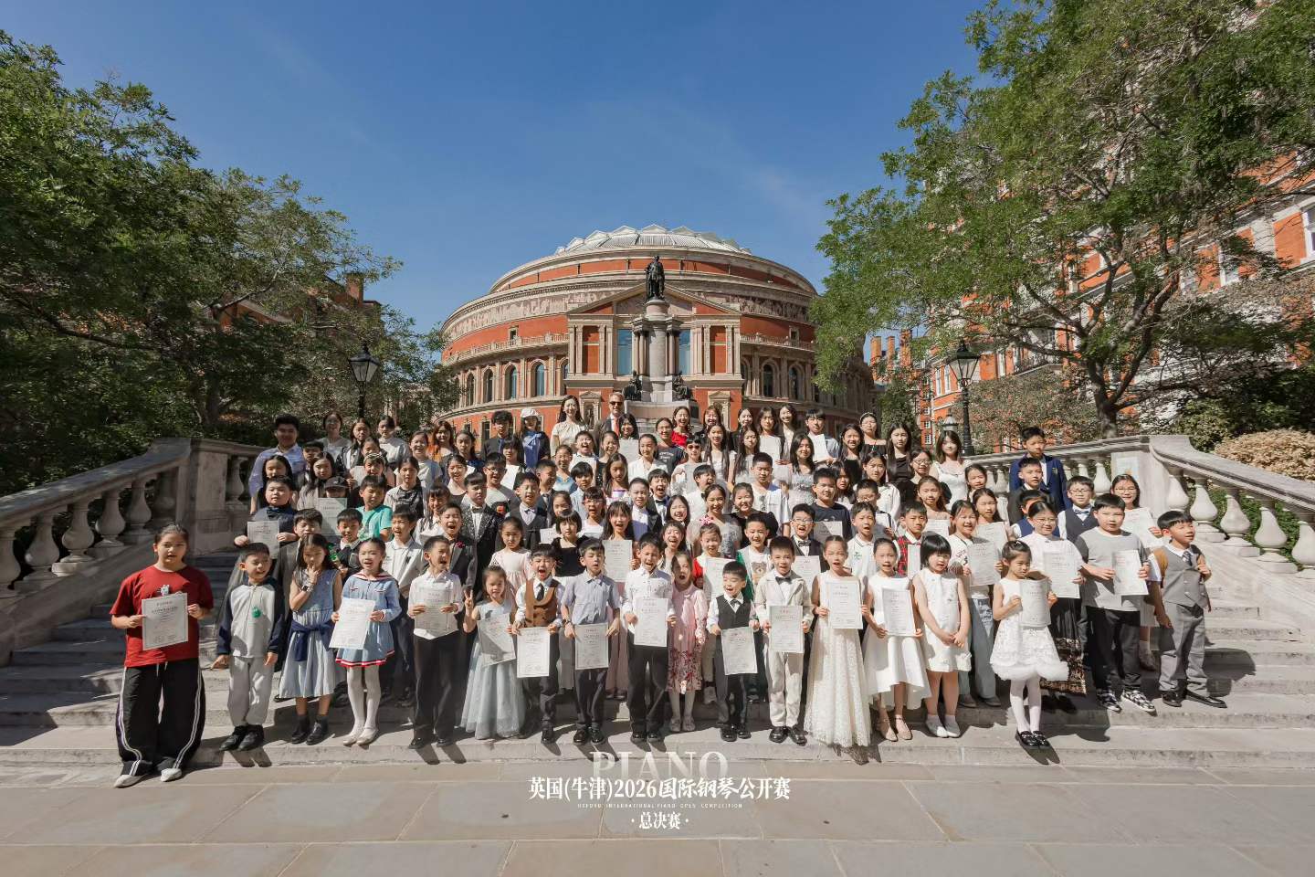 Group photo of all participants at the Royal Albert Hall
